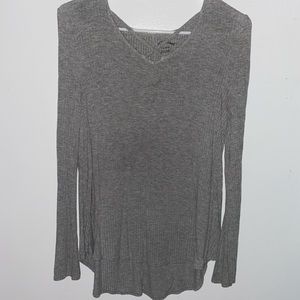 Grey flowy long sleeve top